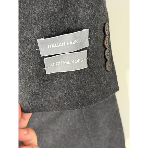 Michael Kors Kavon Wool Blend Charcoal Gray Overcoat Size 36Short NEW - Picture 5 of 6